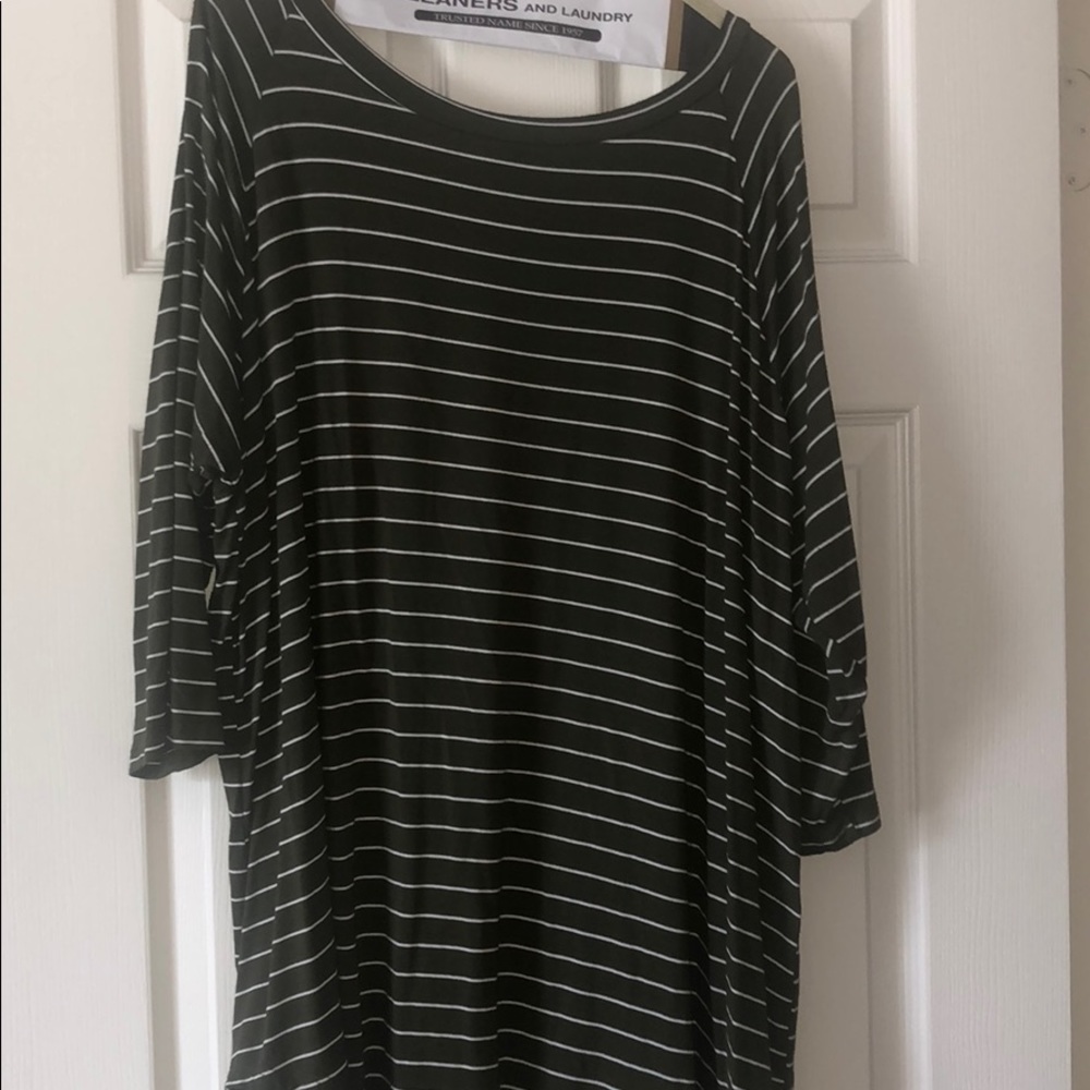3/4 Sleeve Striped Shirt